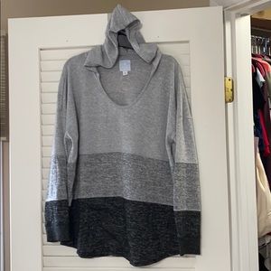 Hooded soft fleece top